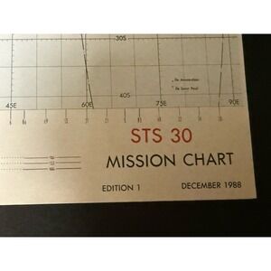 STS-30 MISSION CHART NASA Space‎ Shuttle Mission Chart Orbit 1-96